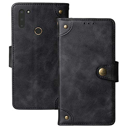 Lankashi Flip Brief Tasche Case Schütz Hülle Für Gigaset GS4 / GS4 Senior 6.3" Echt Leder TPU Silikon Schale Stand Handy Abdeckung Premium Wallet Cover Etui Handyhülle Schutzhülle (Schwarz) von Lankashi