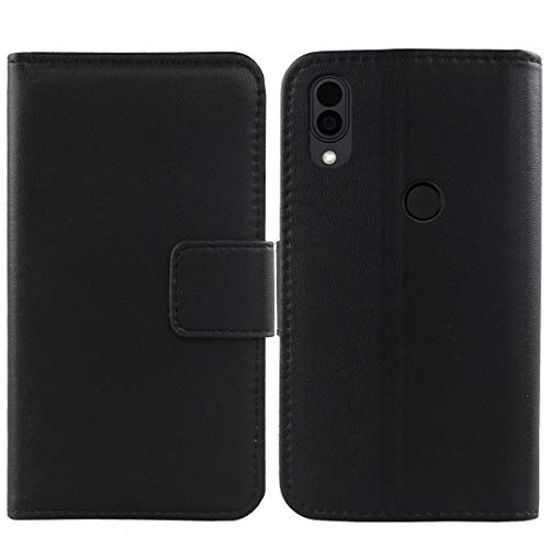 Lankashi Flip Echt Leder Tasche Für Cat S62 / S62 Pro TPU Silikon Hülle Lederhülle Handyhülle Handy Tasche Book Brieftasche mit Kartenfächer Schutz Abdeckung Premium Cover Case Etui (Schwarz) von Lankashi