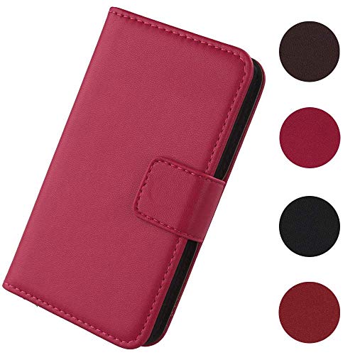 Lankashi Flip Premium Echt Leder Tasche Hülle Für Blackview P10000 Pro 5.99" Lederhülle Handyhülle Schutzhülle Klapphülle Handytasche Handy Schale Etui Brieftasche Wallet Cover Case (Rosa) von Lankashi