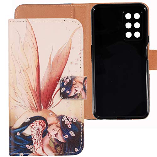 Lankashi PU Flip Leder Tasche Hülle Case Cover Handytasche Schutzhülle Etui Skin TPU Silikon Schale Für CUBOT X30 / Hafury GT20 6.4" (Wing Girl Design) von Lankashi