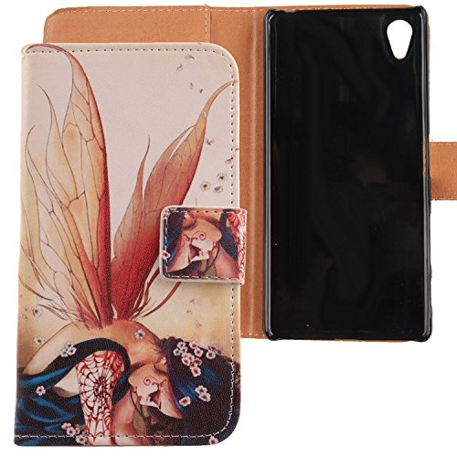 Lankashi PU Flip Leder Tasche Hülle Case Cover Schutz Handy Etui Skin Für Sony Xperia X F5121 5" Wing Girl Design Lankashi PU Flip Leder Tasche Hülle Case Cover Schutz Handy Etui Skin Für Sony Xperia X F5121 5" Wing Girl Design von Lankashi