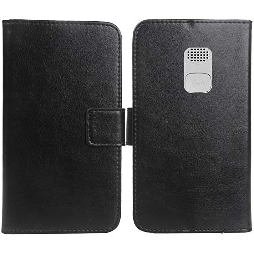 lankashi PU Leder Tasche Hülle Für Doro PhoneEasy 5030 1.7" Handy Flip Brieftasche Schutz Case Cover Etui Schutzhülle Klapphülle Handytasche (Farbe: Schwarz) von lankashi