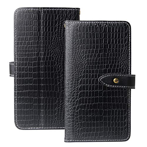 Lankashi Premium Handy Leder Tasche Hülle TPU Silikon Für Nokia 105 (2019) Lederhülle Handyhülle Schutz Flip Etui Brieftasche Abdeckung Telefon Cover Case (Schwarz) von Lankashi