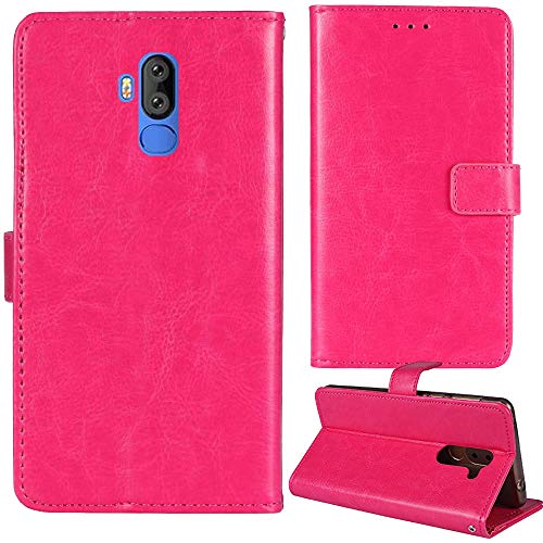 Lankashi Premium Retro Business Flip Book Stand Brieftasche Leder Tasche Schütz Hülle Handy Telefon Case Für Vernee X2 6" Abdeckung Wallet Cover Etui Holder (Rose) von Lankashi