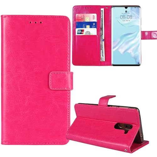 Lankashi Premium Retro Flip Leder Tasche Schütz Hülle Handy Telefon Case Für HeyxFome H1 2024 / HeyxFome X1 2025 6.5" Abdeckung Wallet Cover Etui Holder (Rose) von Lankashi