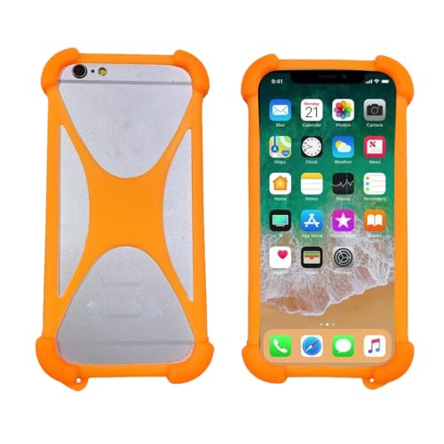 Lankashi Tasche Hülle Soft Silikon Case Für Konrow Touch 55 5.5" Handyhülle Handy Tasche Schutzhülle Cover Schale Bumper Etui Orange Lankashi Tasche Hülle Soft Silikon Case Für Konrow Touch 55 5.5" Handyhülle Handy Tasche Schutzhülle Cover Schale Bumper Etui Orange von Lankashi