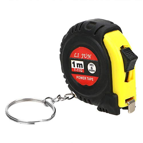 Lankater Kleine Schlüsselanhänger Mini Bandmaß Retractable Maßband 1 M / 3 Ft, Metric Und Zoll von Geakv