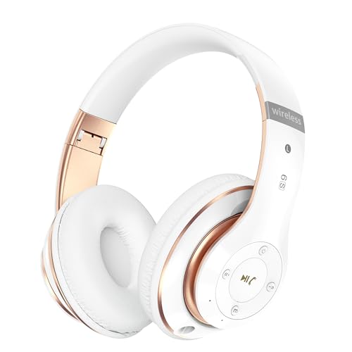 Lankey Sound Kabellose Bluetooth-Kopfhörer Over-Ear - 6 EQ-Modi Wireless-Kopfhörer Over-Ear, 65 Stunden Wiedergabezeit Faltbare Leichte Kopfhörer mit eingebautem HD-Mikrofon, FM, SD/TF für PC/Zuhause von Lankey Sound