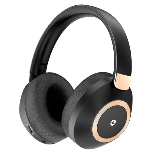 Lankey Sound Kopfhörer Kabellos Bluetooth, Over Ear Kopfhörer Noise Cancelling,100 Std Spielzeit 5.3 Bluetooth Kopfhörer mit ANC Modus, Hi-Res Audio, Tiefer Bass, Transport, Reisen, Studium, Schwarz von Lankey Sound