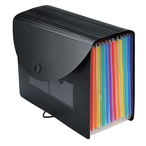 Lanonvy Erweitern Des Datei Ordners 12 Pockets File Organizer Ablage Box, A4 Akkordeon Rechnungs- / Dokument- / Beleg Ordner mit Farbigen Register Karten von Lanonvy