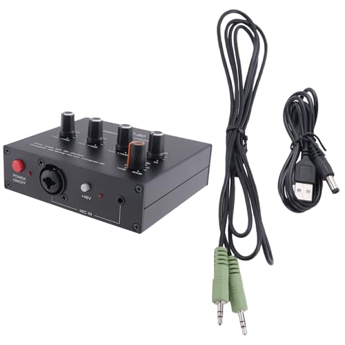 Lanonvy MIC-60 3-Band-Equalizer, Symmetrischer Mikrofonvorverstärker, Mikrofonvorverstärker mit Gleichstromkabel und 3,5-Mm-Kabel, Langlebig, Einfach zu Bedienen Lanonvy MIC-60 3-Band-Equalizer, Symmetrischer Mikrofonvorverstärker, Mikrofonvorverstärker mit Gleichstromkabel und 3,5-Mm-Kabel, Langlebig, Einfach zu Bedienen von Lanonvy