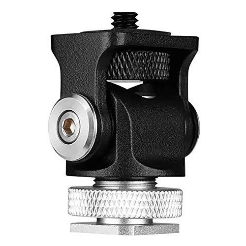 Lanonvy Mini Hot Shoe Mount Monitor Mikrofon Blitzhalter 1/4 Schraube Kamerahalterung Stativkopf für Monitor Blitzkamera ZubehöR von Lanonvy