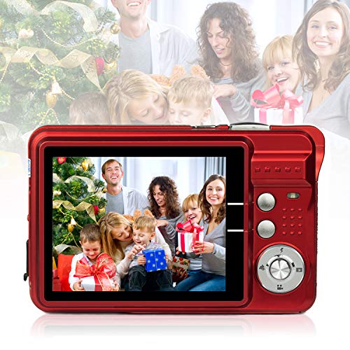 Digitalkamera 1080HD Foto Kamera Digital 2,7 Zoll 18 MP Mini mit 8X Digitalzoom Fotoapparat Geschenk Kompaktkameras für Kinder Erwachsene Studenten Anfänger(Rot) von LanteXG