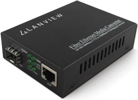 Lanview 10/100/1000Base-T RJ45 to 1000Base-X SFP Unmanaged - 1 Gbps - RJ-45 (LVN-MED-SFP-1000BASE-X) von Lanview