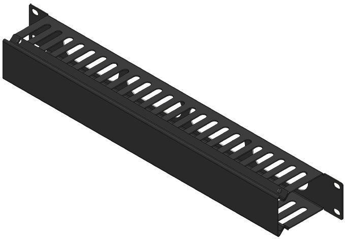 Lanview 1U 19 SLIDING COVER CABLE MANAGEMENT PANEL BLACK WITH (RAO400BL-24) von Lanview