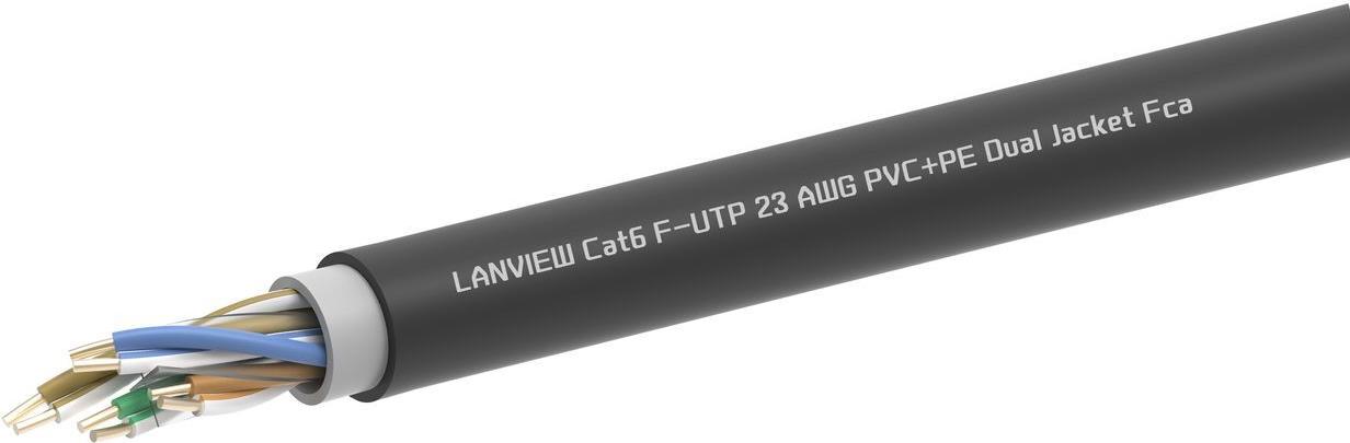 Lanview CAT6 F/UTP PVC+PE Dual Jacket solid cable 305m - Kabel - CAT 6 (LVN-CAT6PE-2FUTP-305M) von Lanview