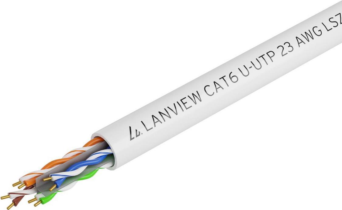 Lanview Cat6 U-UTP Network Cable 4x2xAWG23 LSZH white 305m - Kabel - Netzwerk (LVN122114) von Lanview