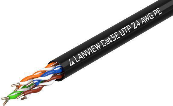 Lanview LVN122149 Netzwerkkabel Schwarz 305 m Cat5e U/UTP (UTP) (LVN122149) von Lanview