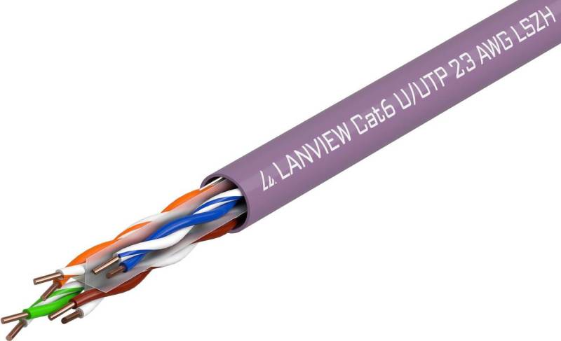 Lanview LVN122150 Netzwerkkabel Violett 305 m Cat6 U/UTP (UTP) (LVN122150) von Lanview