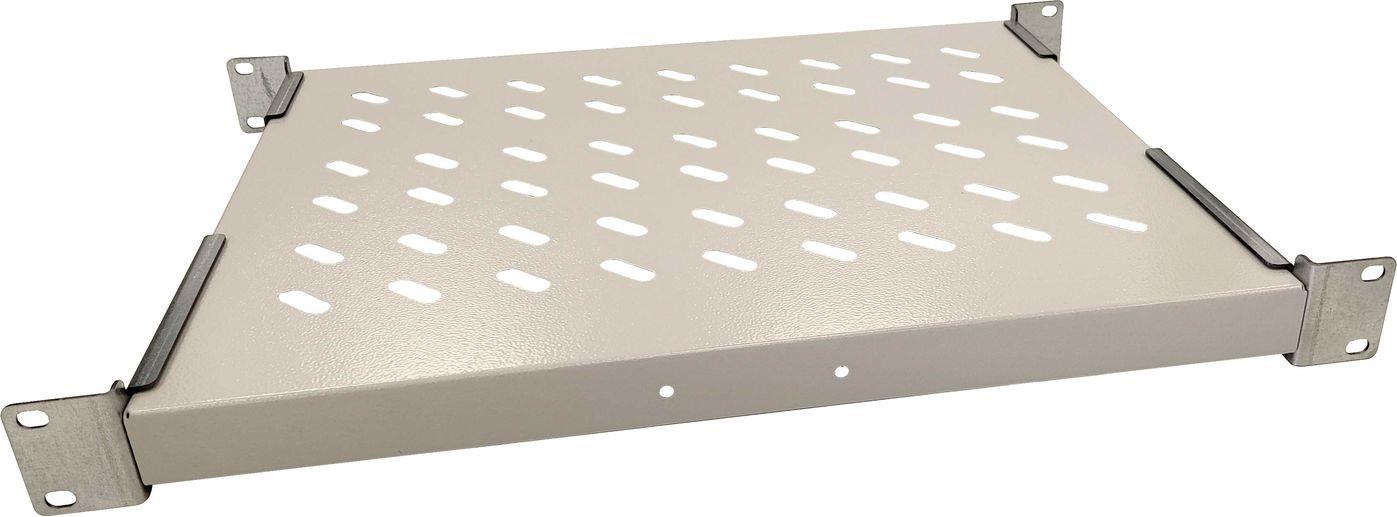Lanview RAS100WH. Produktfarbe: Weiß, Gehäusematerial: Stahl, Höchstgewichtskapazität: 50 kg. Breite: 482 mm, Tiefe: 345 mm, Höhe: 44 mm. Paketgewicht: 1,86 kg. Abmessungen (BxTxH): 465 x 345 x 25 mm, Statische Belastung: 50 Kg (RAS100WH) von Lanview