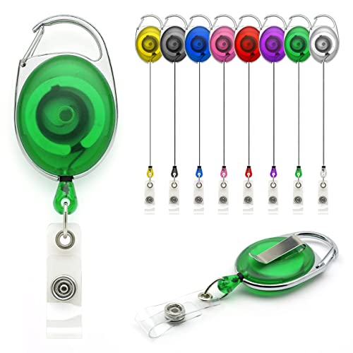 Grün Ausweisjojo Schlüssel JoJo mit Gürtel Clip Spulen 1 Stück, Ausweis für ID Badge Holder Yoyo Einziehbarer Kartenhalter Schlüsselkarten Schlüsselanhänger Set Schlüsselring Retractable von Lanyards Tomorrow.co.uk