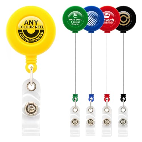 Lanyards Tomorrow, einziehbarer Jojo-Gürtelclip, personalisierbar, 1-farbiger Druck, gestalten Sie Ihren eigenen, ausziehbaren Ausweishalter, Kunststoff, fügen Sie Logo und Text hinzu, 100 Stück Lanyards Tomorrow, einziehbarer Jojo-Gürtelclip, personalisierbar, 1-farbiger Druck, gestalten Sie Ihren eigenen, ausziehbaren Ausweishalter, Kunststoff, fügen Sie Logo und Text hinzu, 100 Stück von Lanyards Tomorrow.co.uk