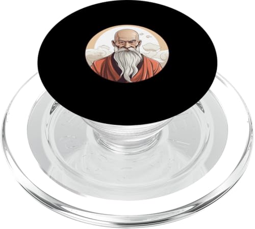 Lao-Tzu-Comic PopSockets PopGrip für MagSafe Lao-Tzu-Comic PopSockets PopGrip für MagSafe von Lao Tzu Art Style Designs For Philosophy