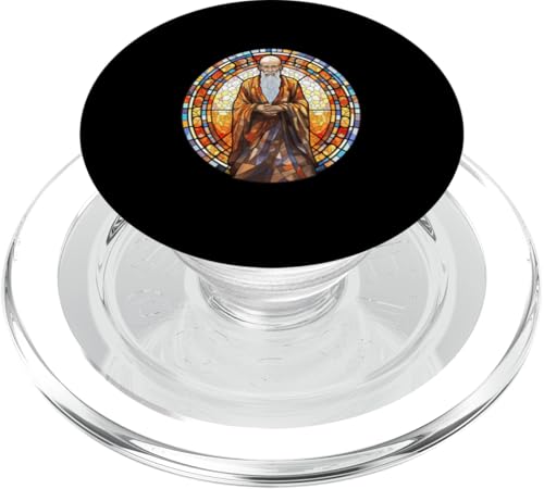 Lao Tzu Glasmalerei PopSockets PopGrip für MagSafe Lao Tzu Glasmalerei PopSockets PopGrip für MagSafe von Lao Tzu Art Style Designs For Philosophy