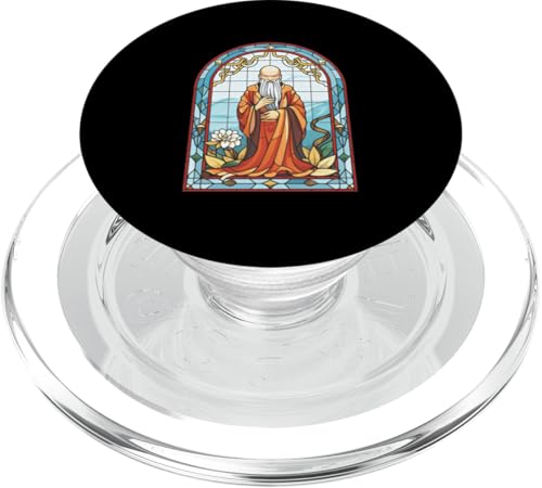 Lao Tzu Glasmalerei PopSockets PopGrip für MagSafe Lao Tzu Glasmalerei PopSockets PopGrip für MagSafe von Lao Tzu Art Style Designs For Philosophy