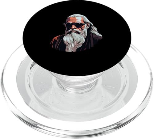 Lao Tzu mit Sonnenbrille PopSockets PopGrip für MagSafe Lao Tzu mit Sonnenbrille PopSockets PopGrip für MagSafe von Lao Tzu Art Style Designs For Philosophy