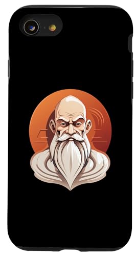 Laotische Tzu-Karikatur Hülle für iPhone SE (2020) / 7 / 8 von Lao Tzu Art Style Designs For Philosophy