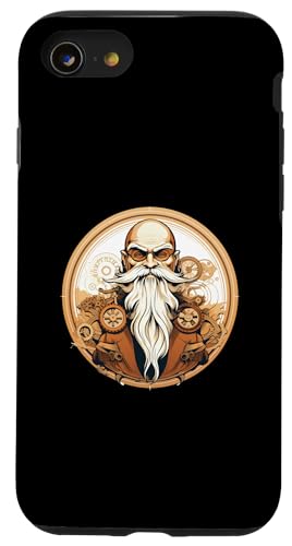 Laotse Steampunk Hülle für iPhone SE (2020) / 7 / 8 von Lao Tzu Art Style Designs For Philosophy