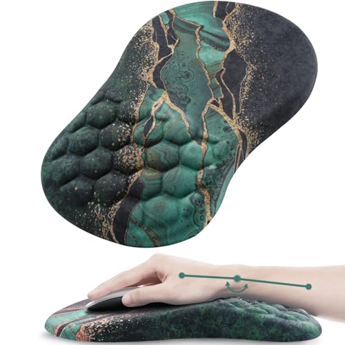 Laokiiy Ergonomisches Mauspad mit Handgelenkauflage, bequemes Laptop-Mauspad, Schmerzlinderung, rutschfeste PU-Basis, Grün / Gold Laokiiy Ergonomisches Mauspad mit Handgelenkauflage, bequemes Laptop-Mauspad, Schmerzlinderung, rutschfeste PU-Basis, Grün / Gold von Laokiiy
