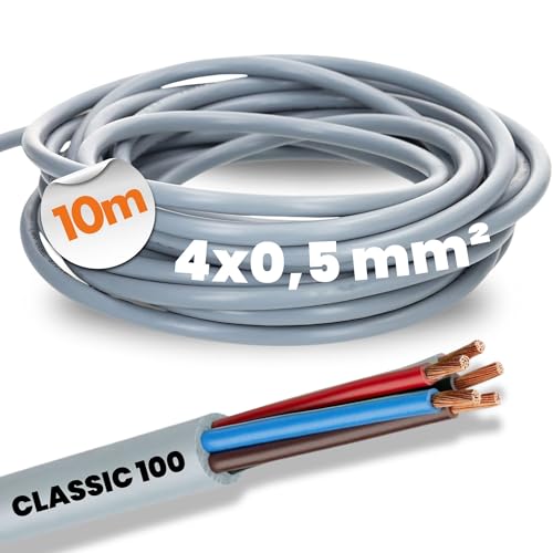 10 Meter Lapp 00101234 Ölflex Classic 100 Steuerleitung 4x0,5 mm² ohne grün-gelben Schutzleiter I Kabel 4 adrig I Farbcodierte PVC Leitung 4 adrig 10 Meter Lapp 00101234 Ölflex Classic 100 Steuerleitung 4x0,5 mm² ohne grün-gelben Schutzleiter I Kabel 4 adrig I Farbcodierte PVC Leitung 4 adrig von Lapp