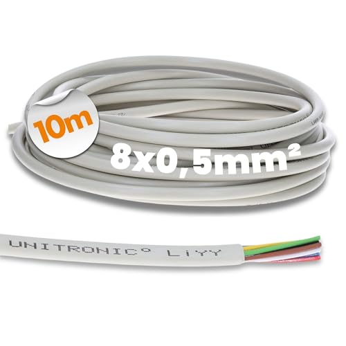 10 Meter Lapp 0028508 LiYY Steuerleitung 8x0,5 mm² I Datenkabel I LED Verlängerung Kabel I Signalkabel 8 adrig I Klingelkabel I Datenleitung 10 Meter Lapp 0028508 LiYY Steuerleitung 8x0,5 mm² I Datenkabel I LED Verlängerung Kabel I Signalkabel 8 adrig I Klingelkabel I Datenleitung von Lapp