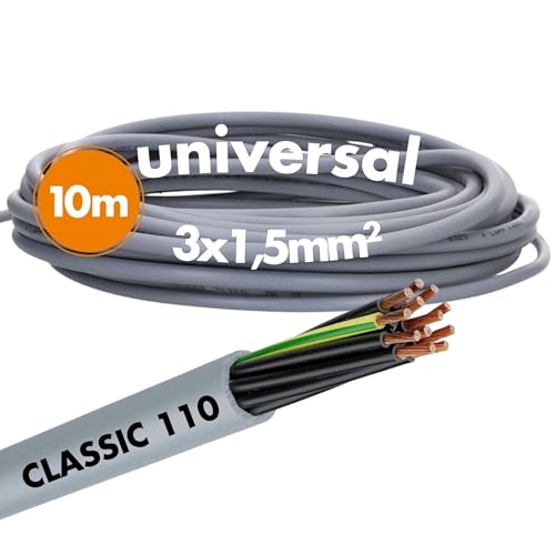 10 Meter Lapp 1119303 Ölflex Classic 110 PVC-Steuerleitung 3x1,5 mm² mit grün-gelben Schutzleiter 3G1,5 mm² I Steuerkabel 3 adrig I Kabel 3 adrig 10 Meter Lapp 1119303 Ölflex Classic 110 PVC-Steuerleitung 3x1,5 mm² mit grün-gelben Schutzleiter 3G1,5 mm² I Steuerkabel 3 adrig I Kabel 3 adrig von Lapp