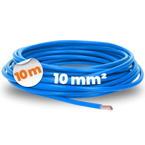 10 Meter Lapp 4520025 H07V-K 10 mm² blau I Verdrahtungsleitung I Aderleitung I PVC-Einzelader I Litze 10mm2 I Verdrahtung von Lapp