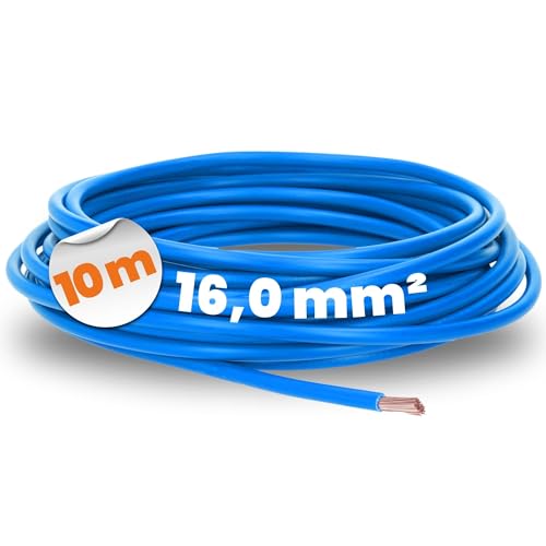 10 Meter Lapp 4520026 H07V-K 16,0 mm² blau I Verdrahtungsleitung I Aderleitung flexibel I PVC-Einzelader I Litze 16mm2 I Verdrahtung von Lapp