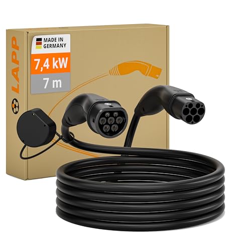 Lapp Mobility Typ 2 Ladekabel 7,4 KW/Glatt / 32 A / 1-Phasig/E-Auto Ladekabel/Mode 3 / 7m Lapp Mobility Typ 2 Ladekabel 7,4 KW/Glatt / 32 A / 1-Phasig/E-Auto Ladekabel/Mode 3 / 7m von LAPP MOBILITY