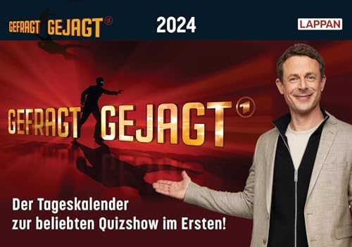 LAPPAN Gefragt Gejagt - Tagesabreißkalender 2024 - -Verlag - Der Kalender zur beliebten Quizshow im Ersten - 16 cm x 11 cm von Lappan