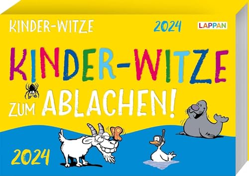 LAPPAN Kinder-Witze zum Ablachen - Kalender 2024 - -Verlag - lustiger Tagesabreißkalender fürs Kinderzimmer - 16 cm x 11 cm von Lappan