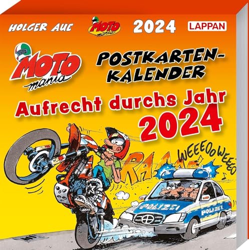 Lappan MOTOmania - Postkartenkalender 2024 Verlag - Holger Aue - Mit 53 Postkarten für Motorradfahrer und Biker - 17,5 cm x 17,5 cm von Lappan