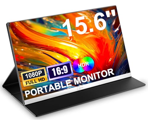 15,6'' Portable Monitor, 1080P FHD Tragbarer Monitor mit Schutzhülle, Tragbarer Mobiler IPS Bildschirm mit Lautsprechern, Ultra-Dünner Zweitbildschirm für Laptop/PC/Mac/Xbox- USB-C & HDMI Anschluss 15,6'' Portable Monitor, 1080P FHD Tragbarer Monitor mit Schutzhülle, Tragbarer Mobiler IPS Bildschirm mit Lautsprechern, Ultra-Dünner Zweitbildschirm für Laptop/PC/Mac/Xbox- USB-C & HDMI Anschluss von Laptomo