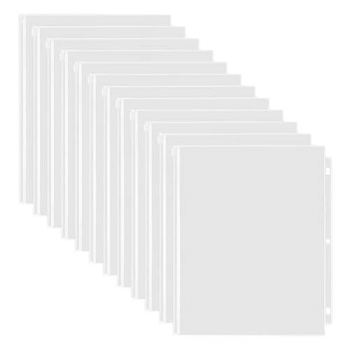 Lapyyne 12 x Bindertaschen, 29 x 24 cm, wasserdichte PVC-Ordnertasche, lose Blätter, Dokumenten-Aufbewahrungstaschen für 3-Ringbücher von Lapyyne
