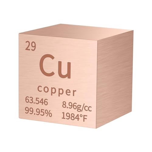 Lapyyne Quadratische Quadrate aus Kupfer, reines Metall, für Elemente, Sammlungen, Laborexperimente, Periodensystem-Kollektion (2,5 cm), langlebig, einfach zu verwenden von Lapyyne