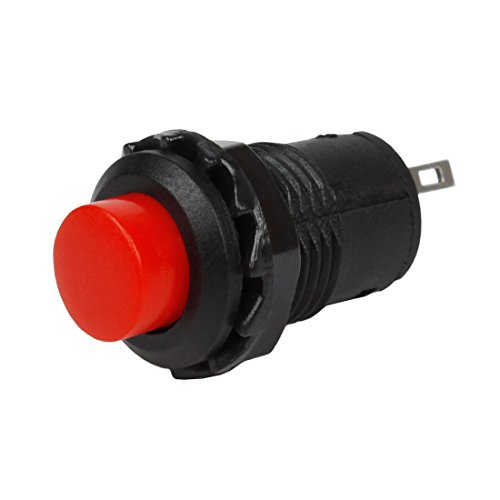 Larcele 20x 12mm Plastik DIY Nicht Momentan Druckschalter Runde Elektrische DIY Schalter ANKG-03 (Rot) MEHRWEG von Larcele