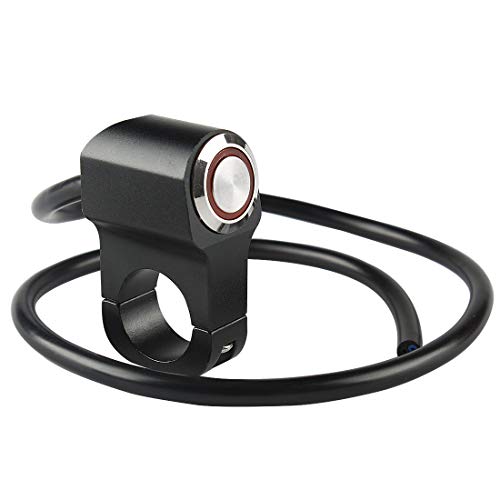 Larcele Motorrad, Lenker Schalter mit Blinker Rot, 12 V, Angel Eye SBKG-04 Schwarz Abdeckung von Larcele