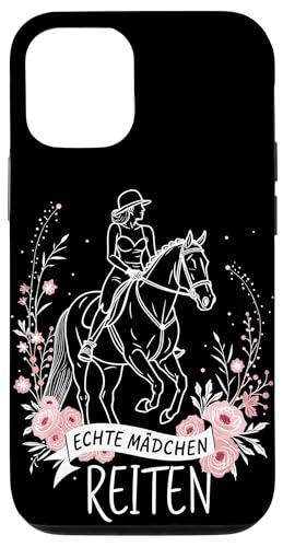 Echte Mädchen Reiten Blumen Pferd Hülle für iPhone 12/12 Pro von Larimö Horsing