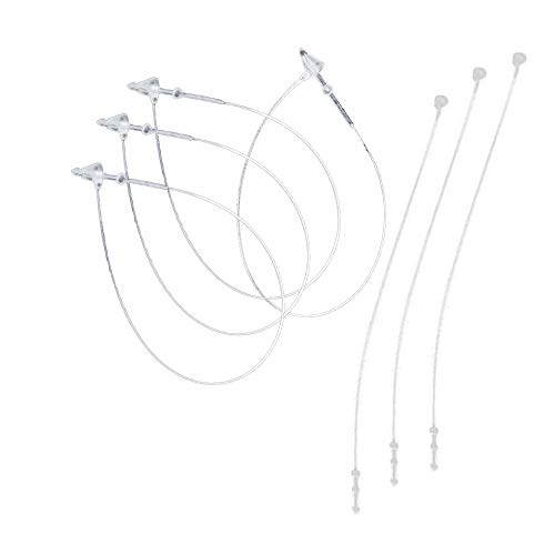 Sicherheitsfäden Loop Pins Transparent für Etiketten, Preisträger (1000 Pcs, 150mm (6 inch)) von Larius Group