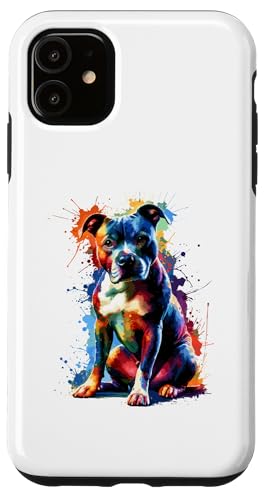 Hülle für iPhone 11 Colorful Splash Art American Staffordshire Terrier AmStaff Hülle für iPhone 11 Colorful Splash Art American Staffordshire Terrier AmStaff von Laroli Aesthetic Art